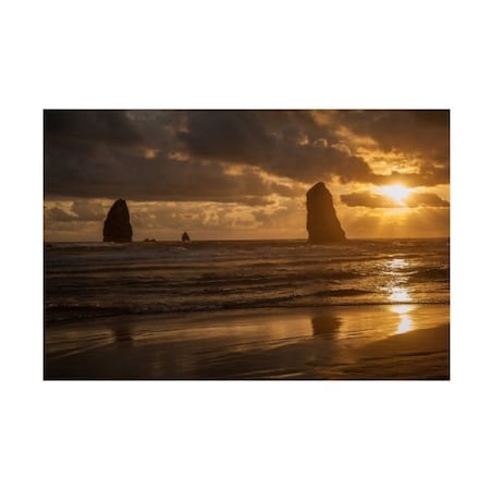 Tim Oldford 'Monolith Sunset' Canvas Art,12x19